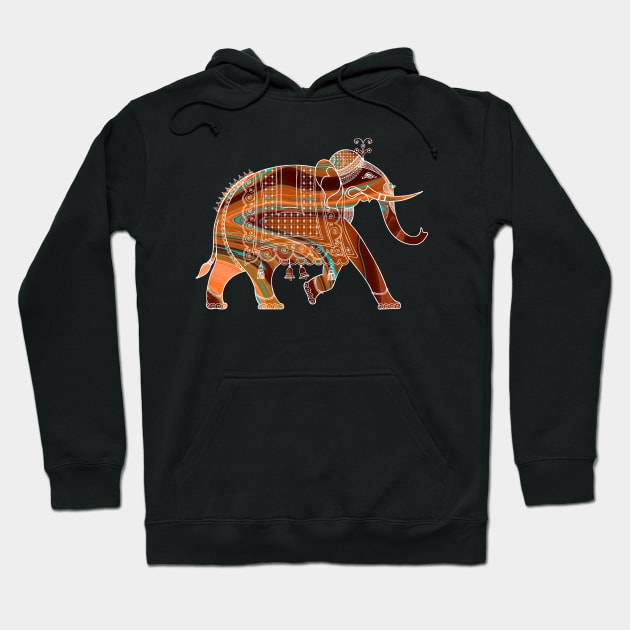 Colorful Elephant With An Ornate Illustration Hoodie by VintCam